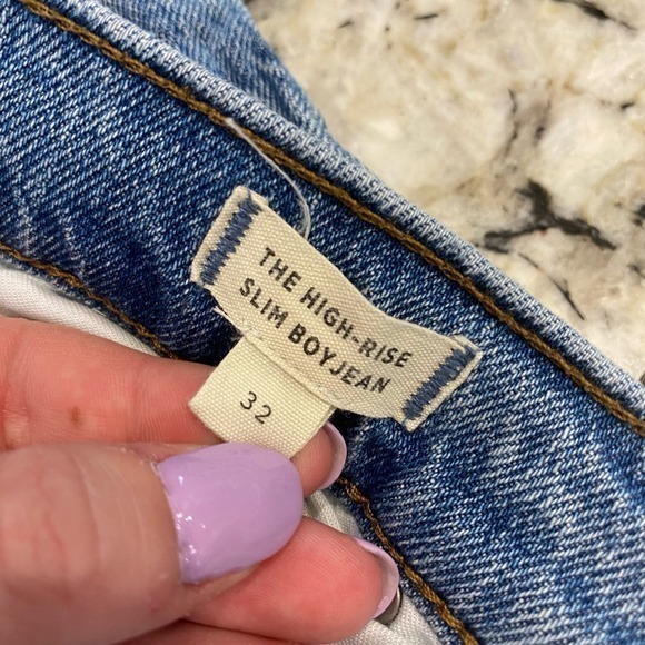 Madewell The High-Rise Slim Boyjean: Ripped Edition Size 32 - Picture 6 of 9